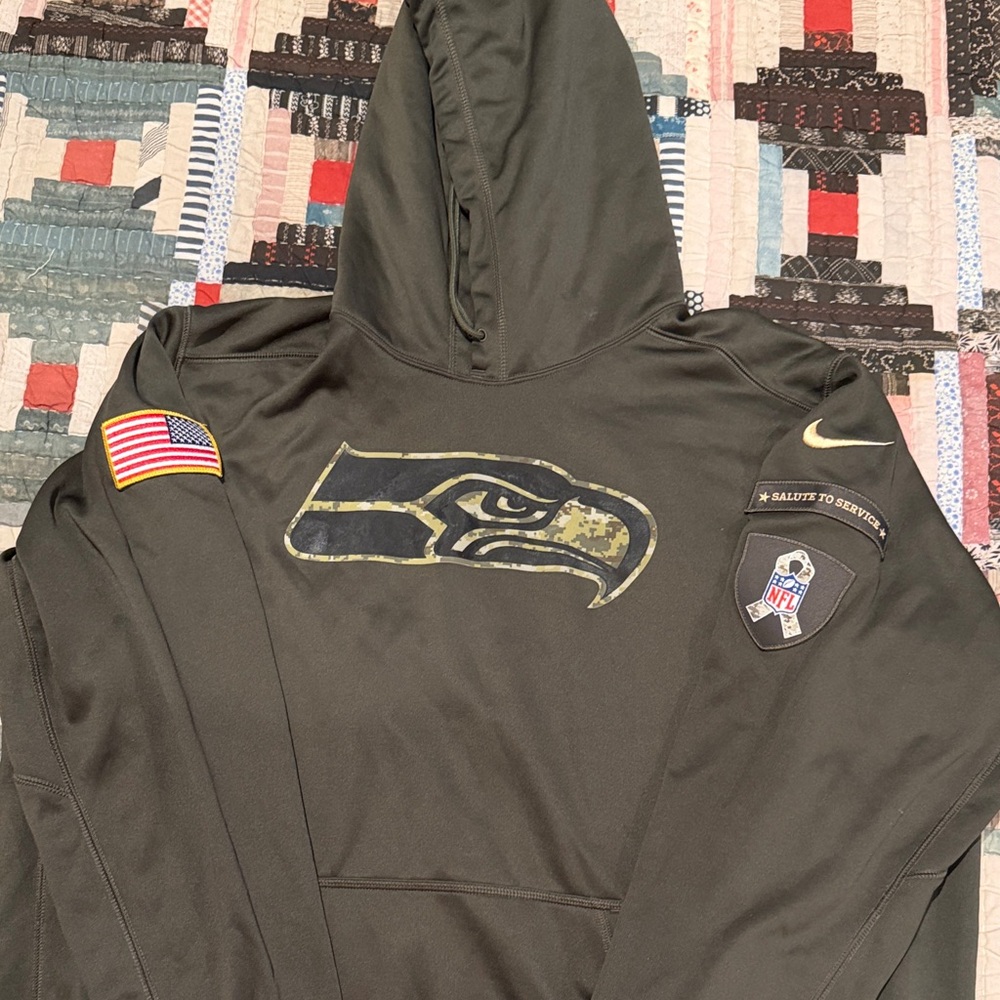 NFL Seattle Seahawks Black and Tan Salute to Service Jacket